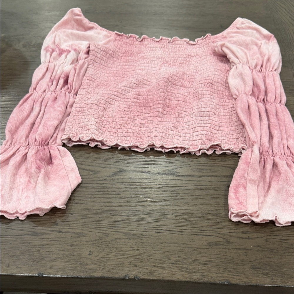 Rewash Blush Smocked Blouse - Picture 1 of 2